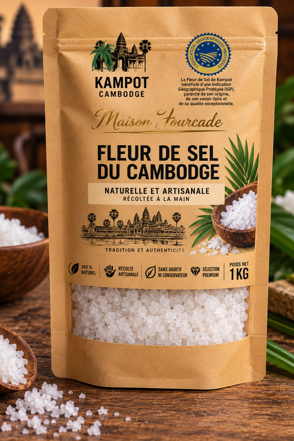 Fleur de sel du Cambodge – 1 kg